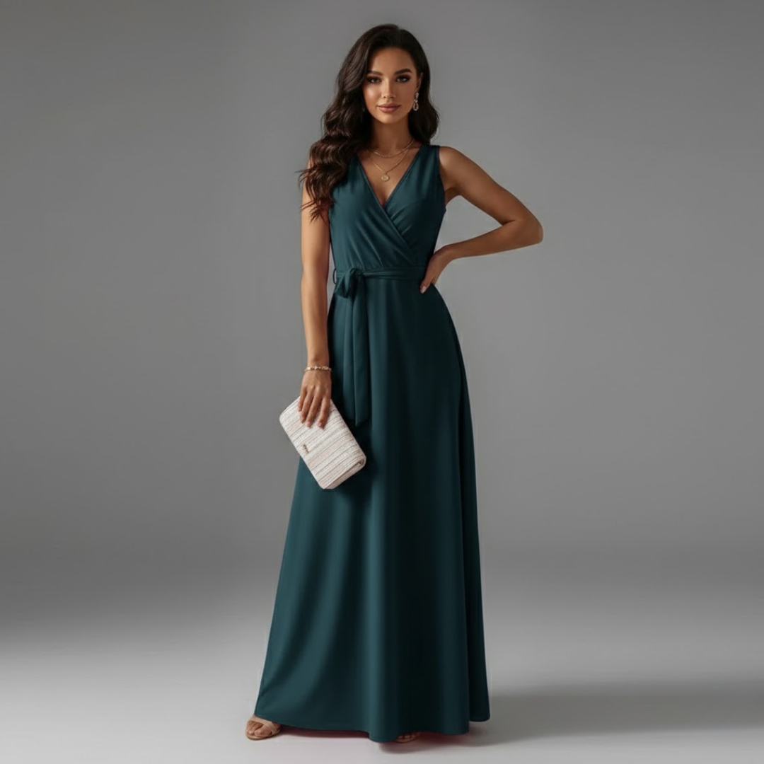 Rebecca | Elegant Wrap Women’s Wedding Guest Dress