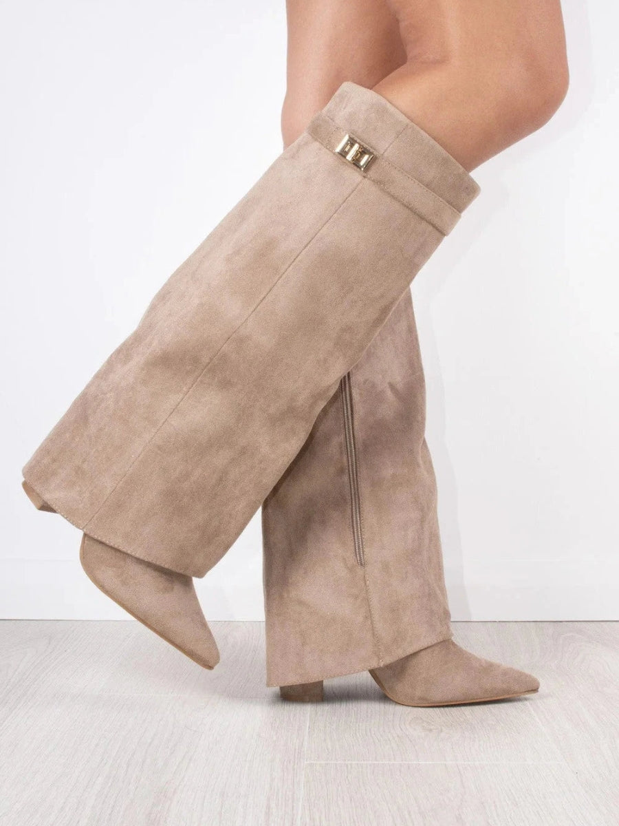 Women’s Knee High Boots with Flared Top