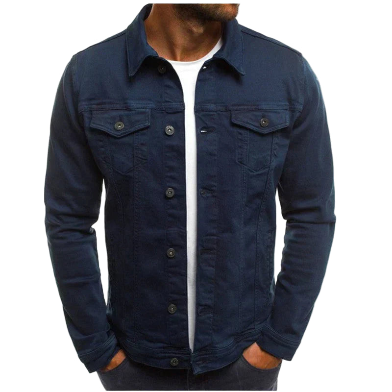 Men’s Button-Down Jacket with Front Pockets