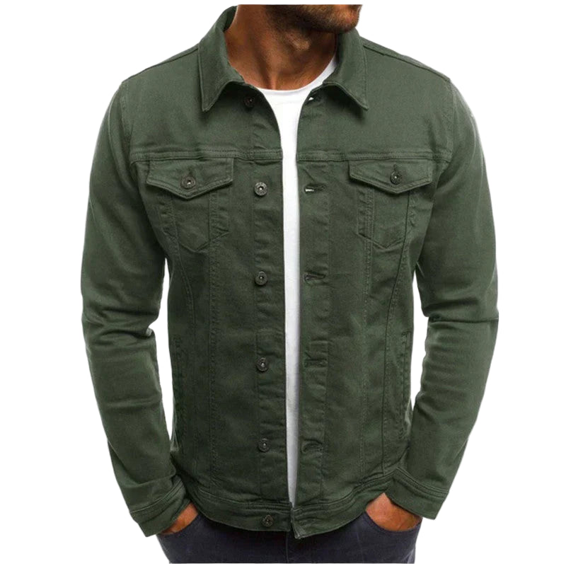 Men’s Button-Down Jacket with Front Pockets