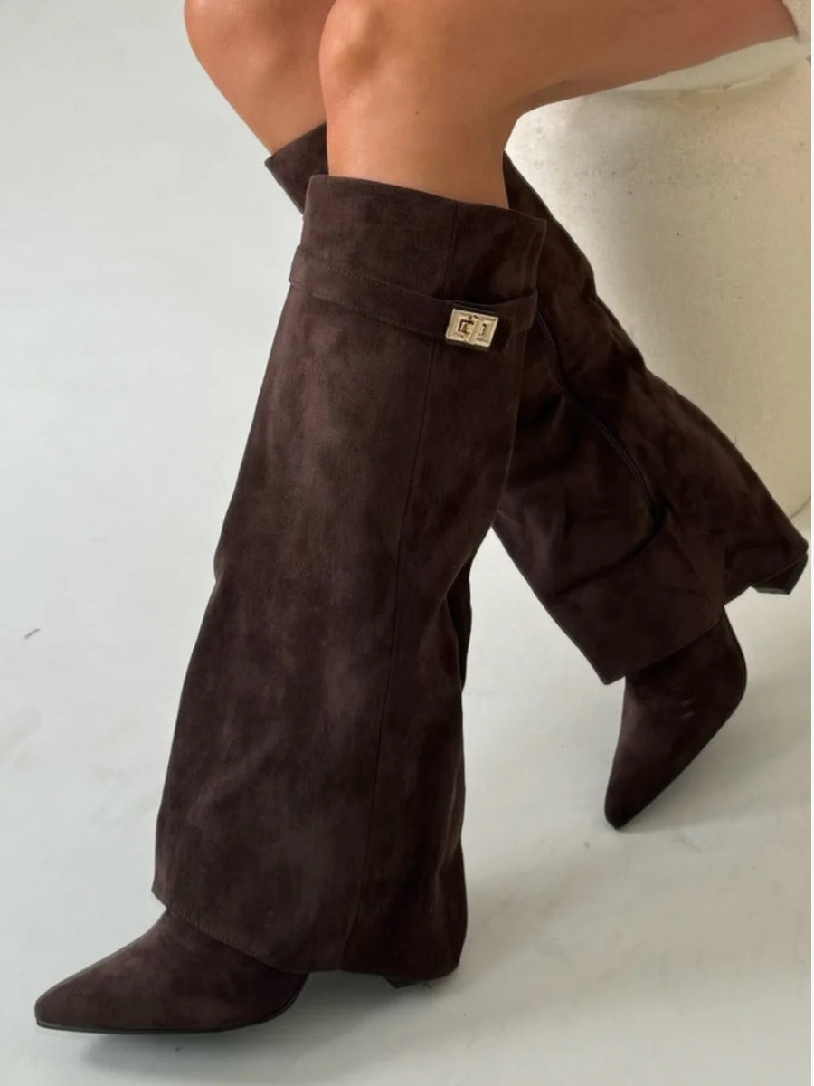 Women’s Knee High Boots with Flared Top