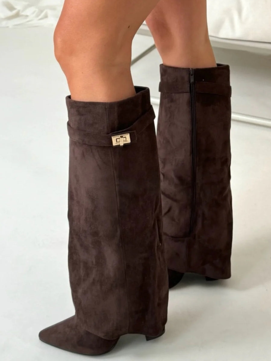Women’s Knee High Boots with Flared Top