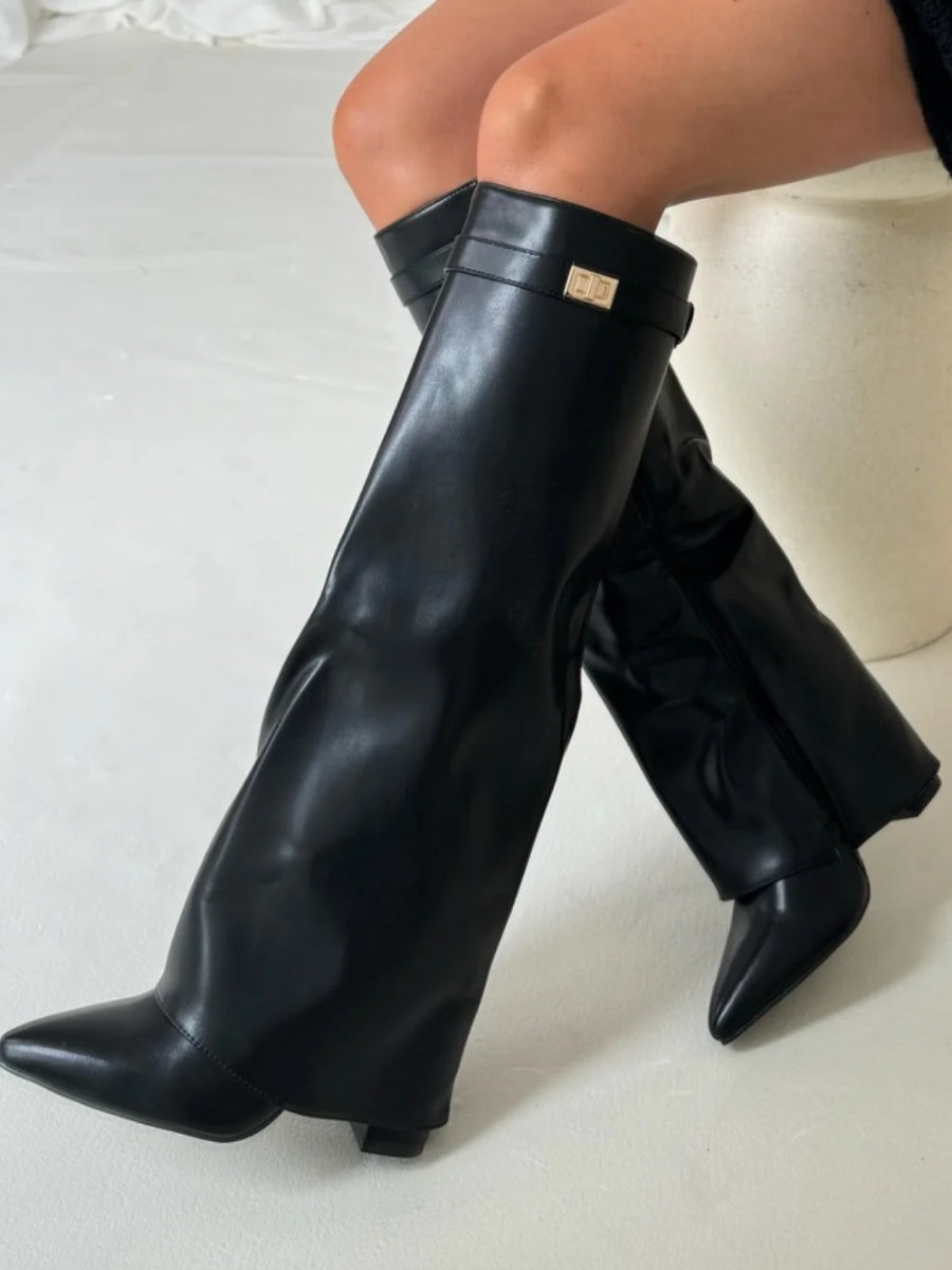 Women’s Knee High Boots with Flared Top