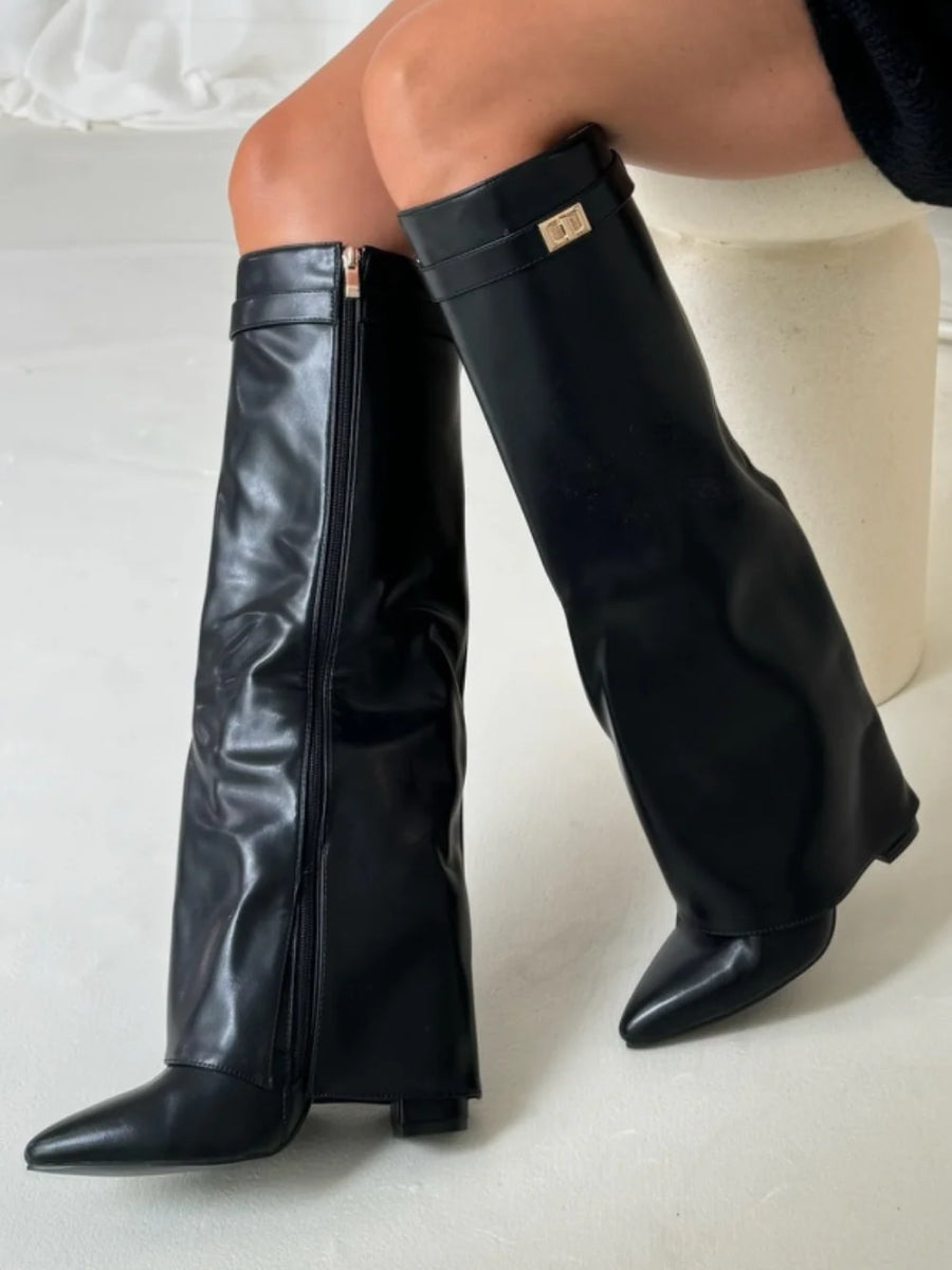 Women’s Knee High Boots with Flared Top