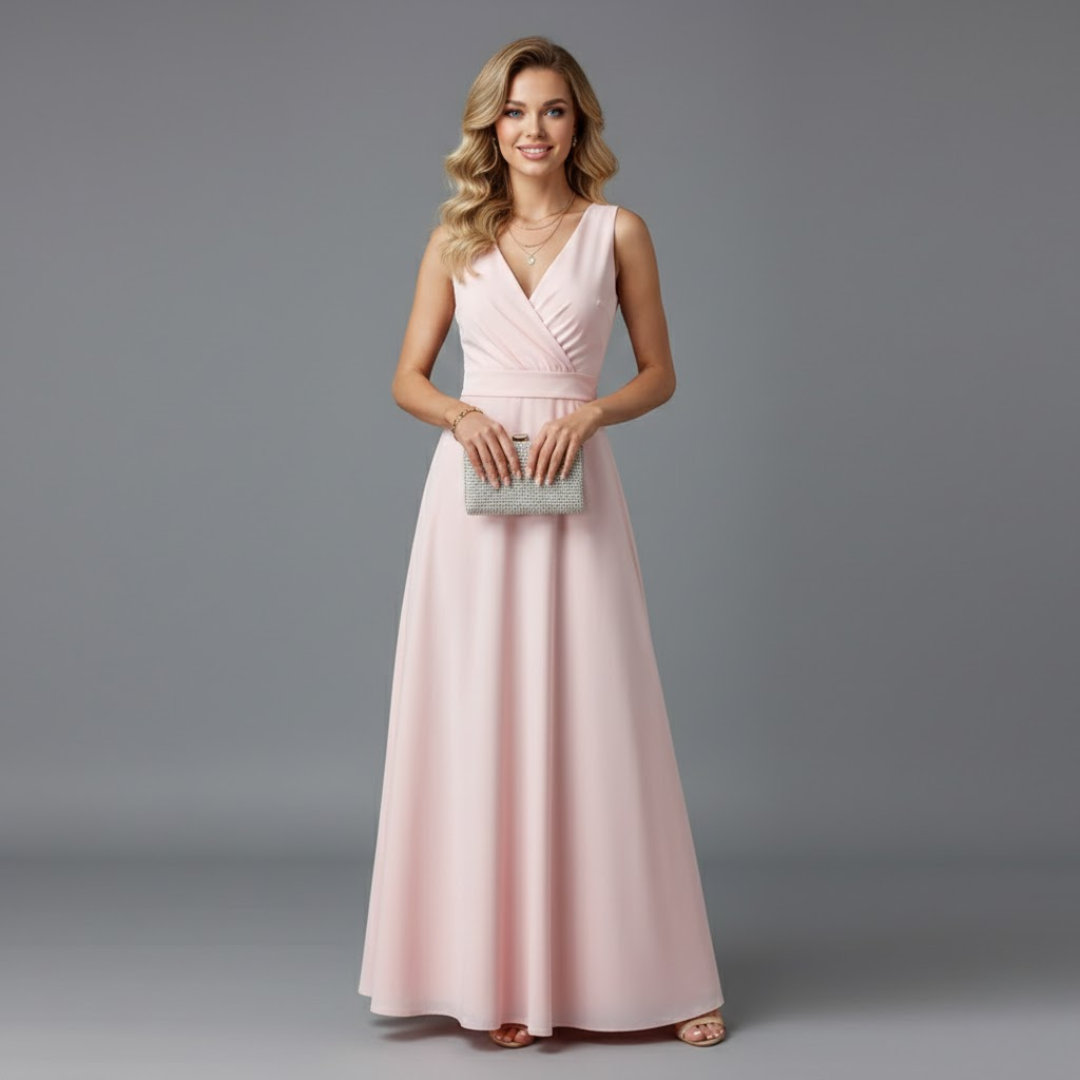 Rebecca | Elegant Wrap Women’s Wedding Guest Dress