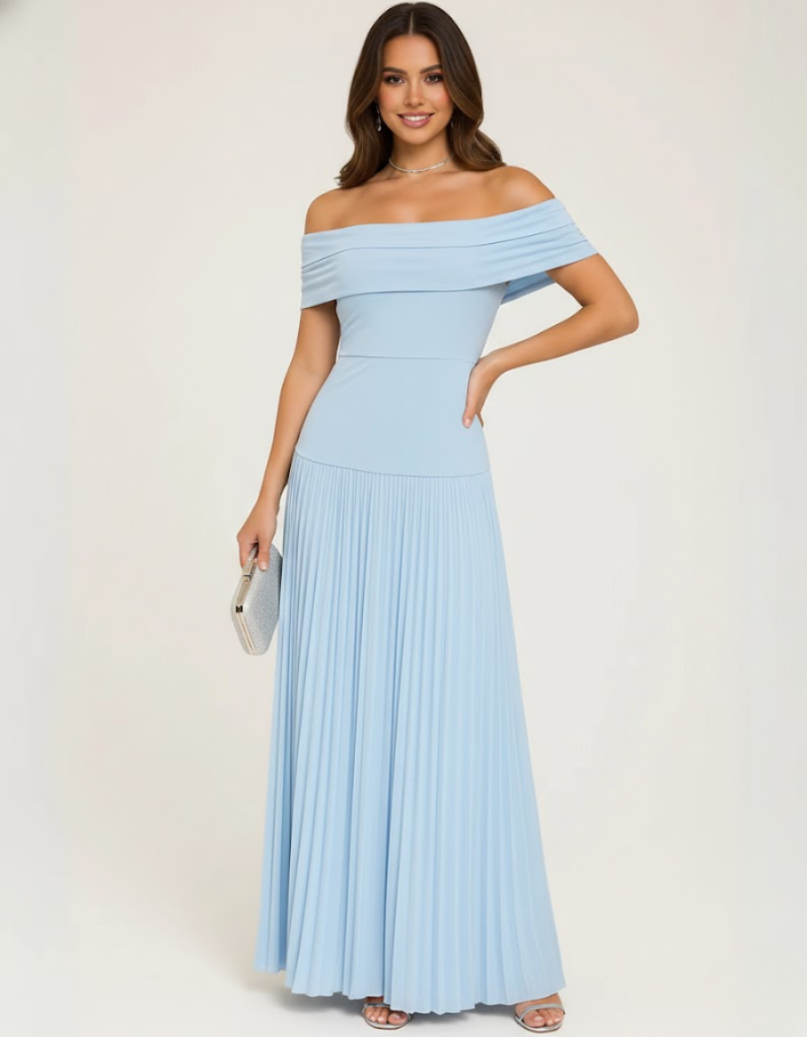 Olivia | Elegant Pleated Wedding Guest Dress