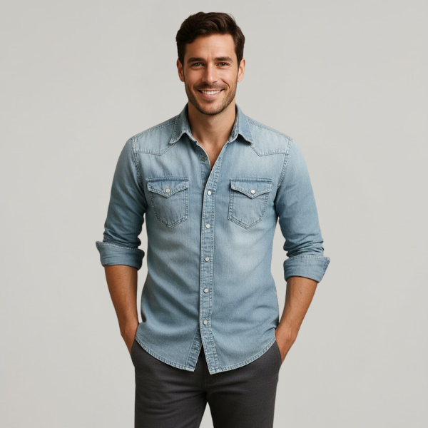 Paul | Men’s Classic Denim Button-Up Shirt