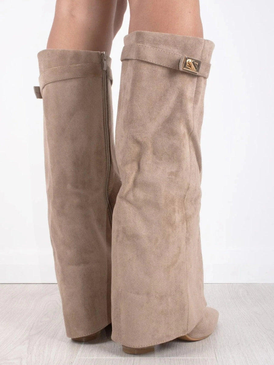 Women’s Knee High Boots with Flared Top