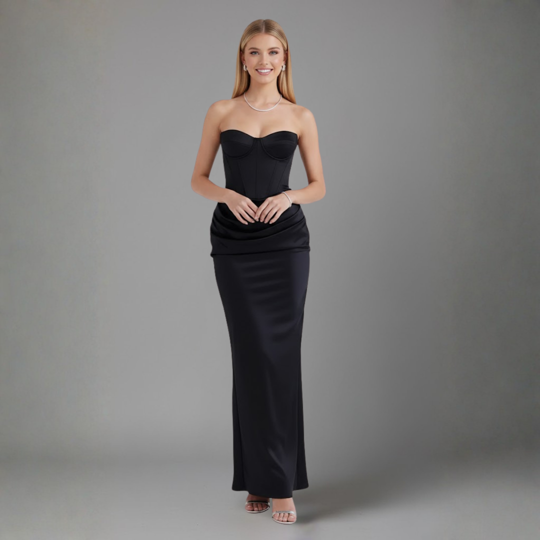 Valerie | Elegant Draped Wedding Guest Dress