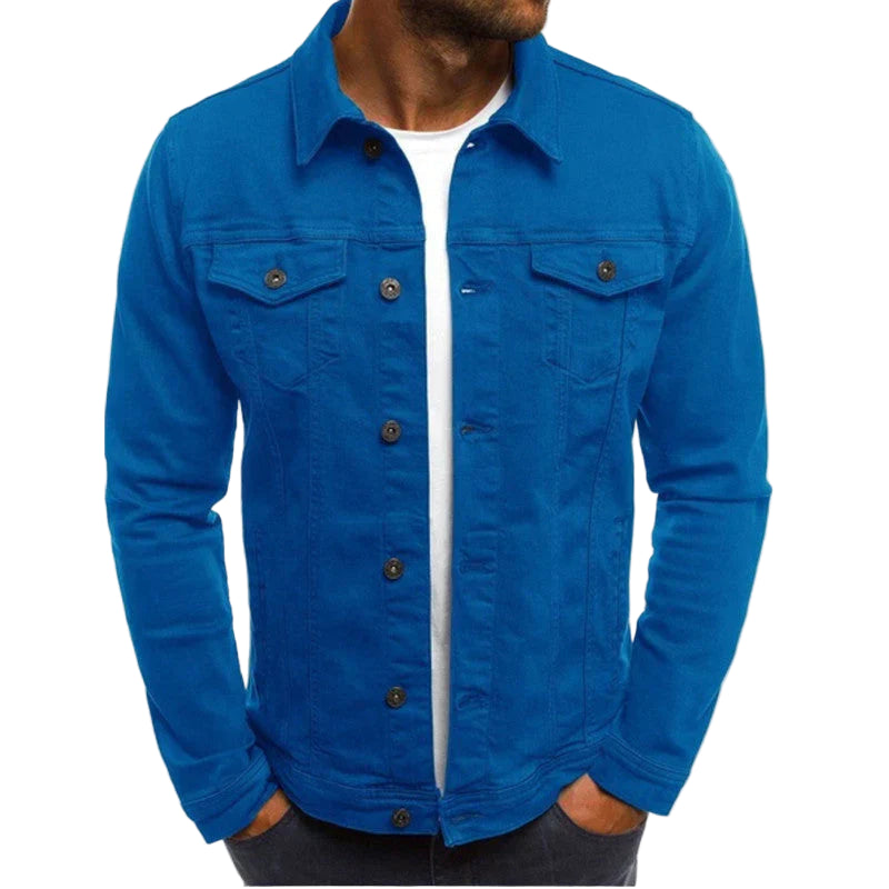 Men’s Button-Down Jacket with Front Pockets