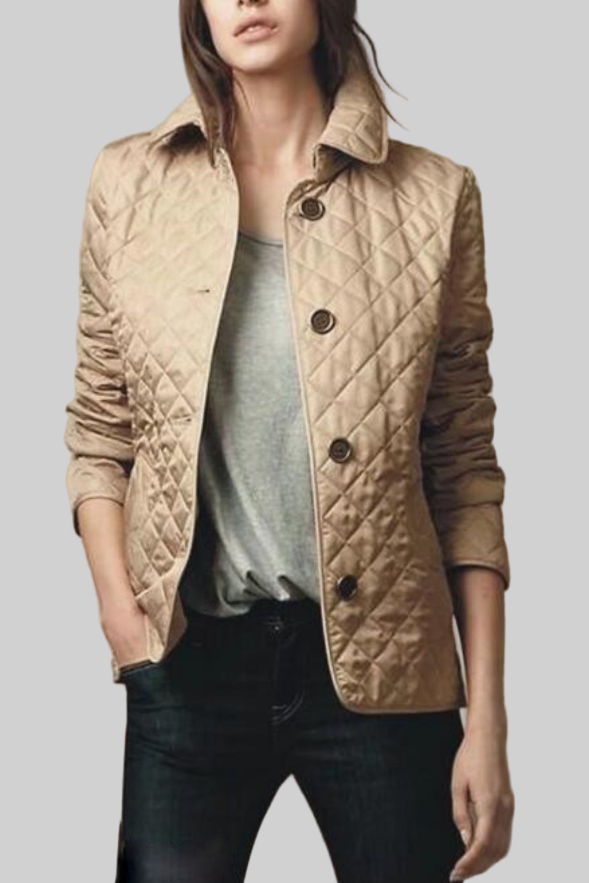 Women’s Kylee Casual Button-Up Puffer Jacket