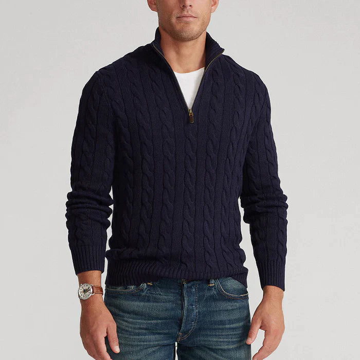 Men’s Cable Knit Half-Zip Jumper