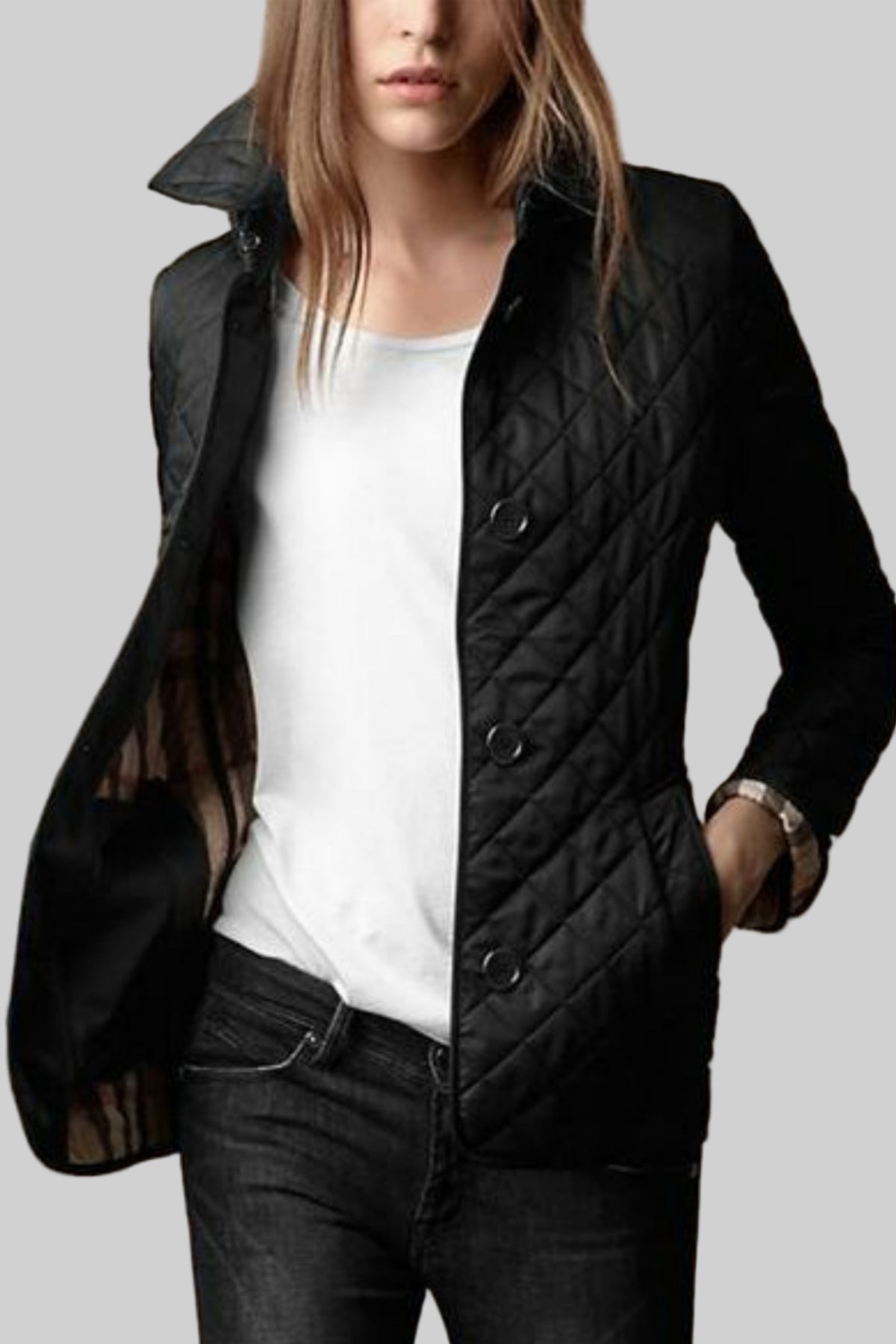 Women’s Kylee Casual Button-Up Puffer Jacket