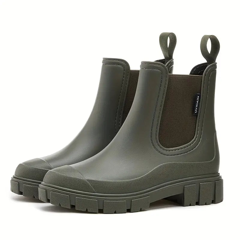 Women’s Pull-On Rain Boots with Lug Sole