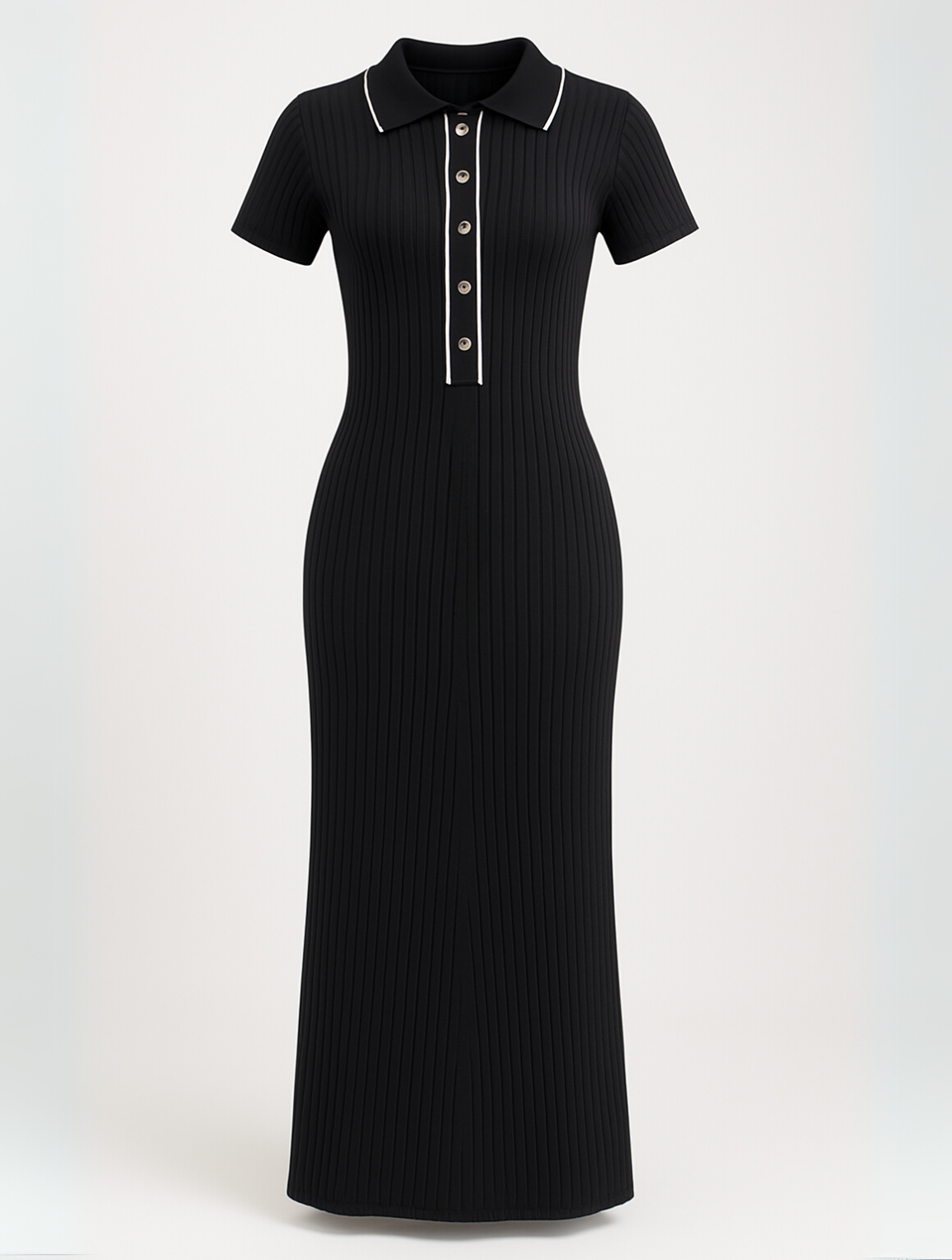 Ava | Elegant Bodycon Black Maxi Dress for Women 4