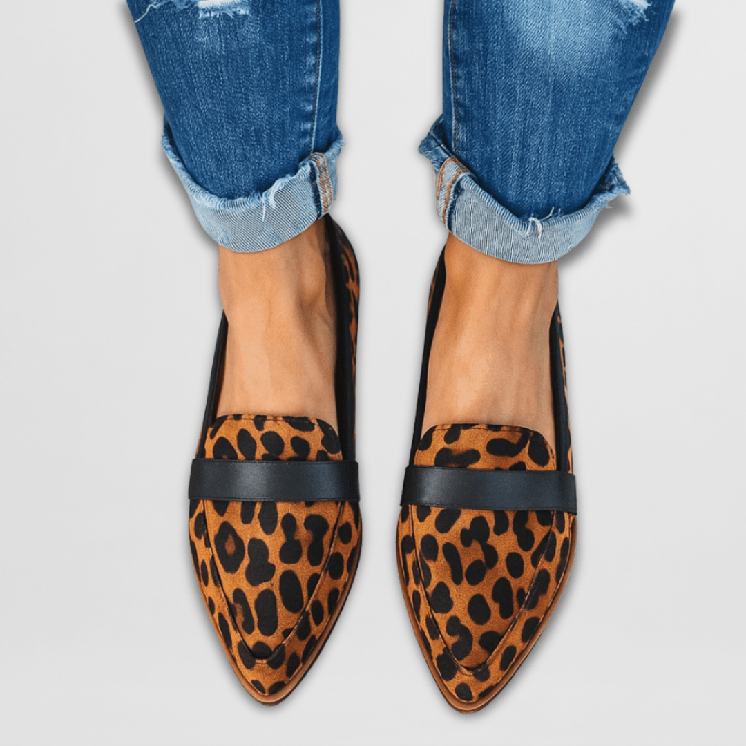 Chic Collection | Women's Loafers with Leopard Print & Comfortable Fit 3