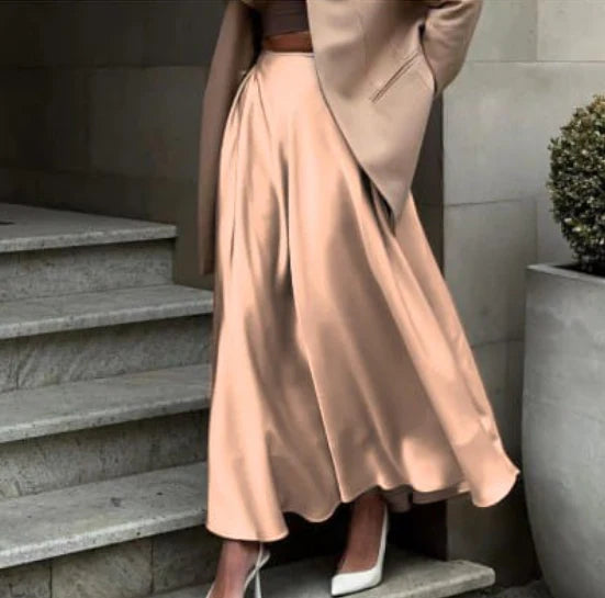 Elegant A-line Maxi Skirt | High-Waisted Design for Effortless Style 0