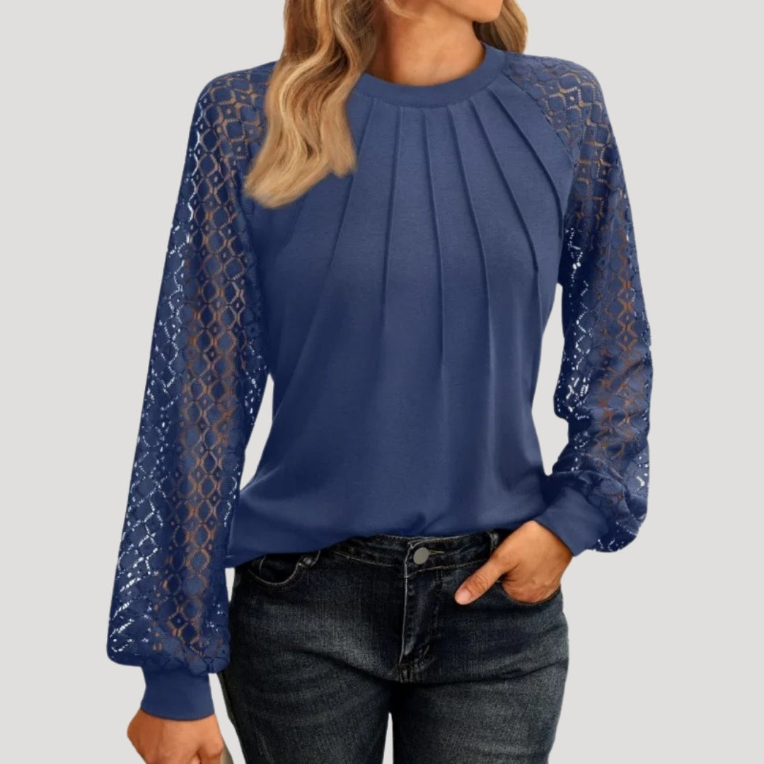 Elegant Casual | Women's Top with Long Sleeves & Soft Relaxed Fit 8
