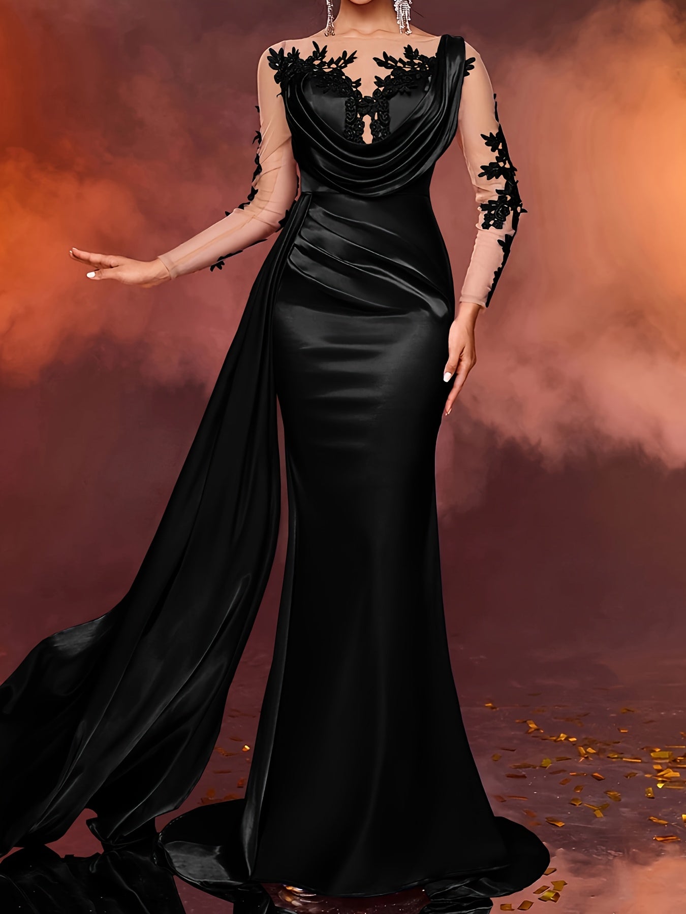 Elegant Collection | Women's Maxi Dress with Long Sleeves & Floor-Length Design 3