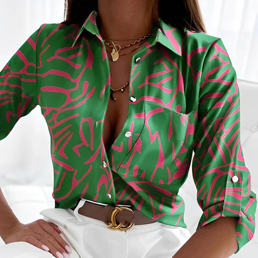 Elegant Green Blouse | Women's Blouse with Modern Design & Timeless Style 0