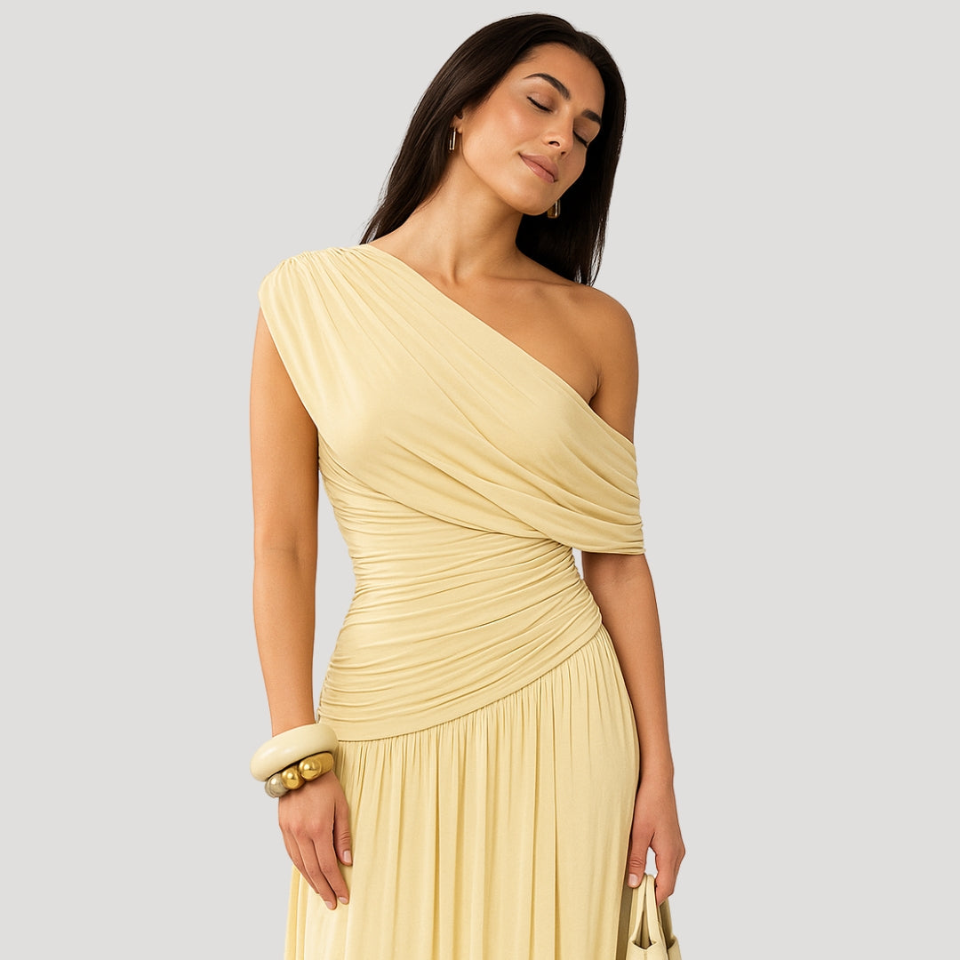 Elegant Summer Dress | Women's Maxi Dress with One Shoulder Design 0