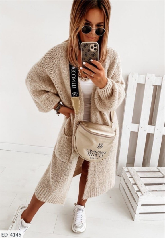 Ella | Cozy Oversized Long Cardigan Sweater for Women 0
