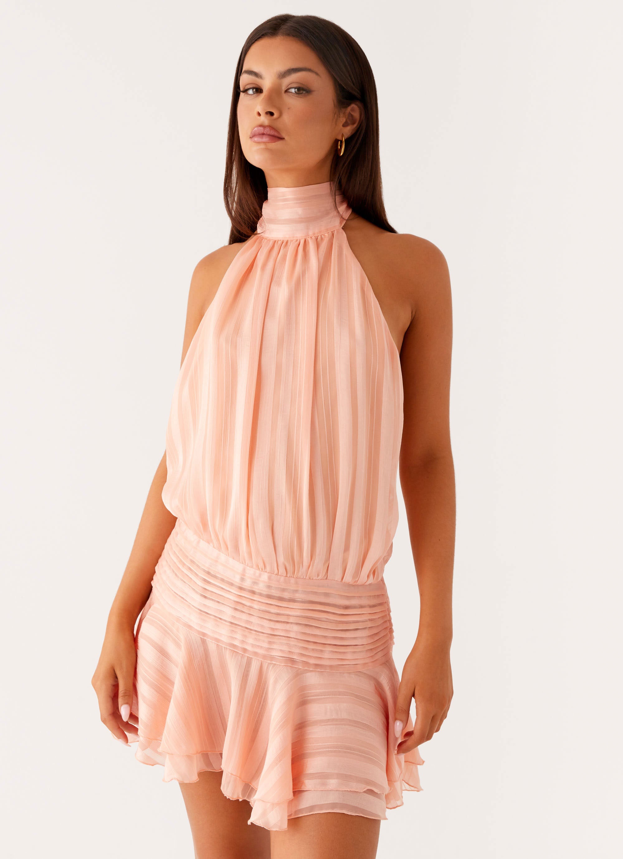 Emily | Chic Ruffled Halter Summer Dress 10