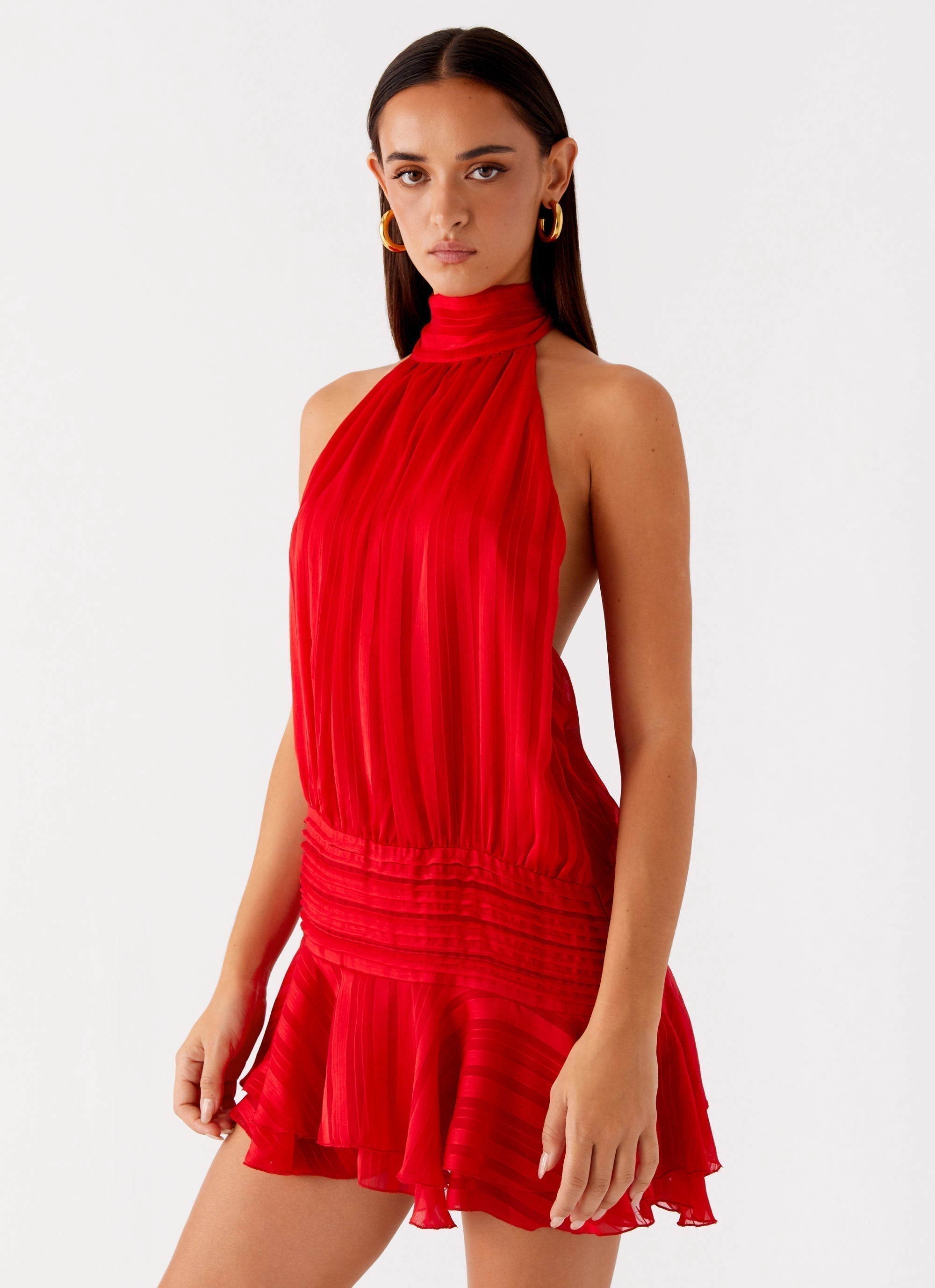 Emily | Chic Ruffled Halter Summer Dress 11