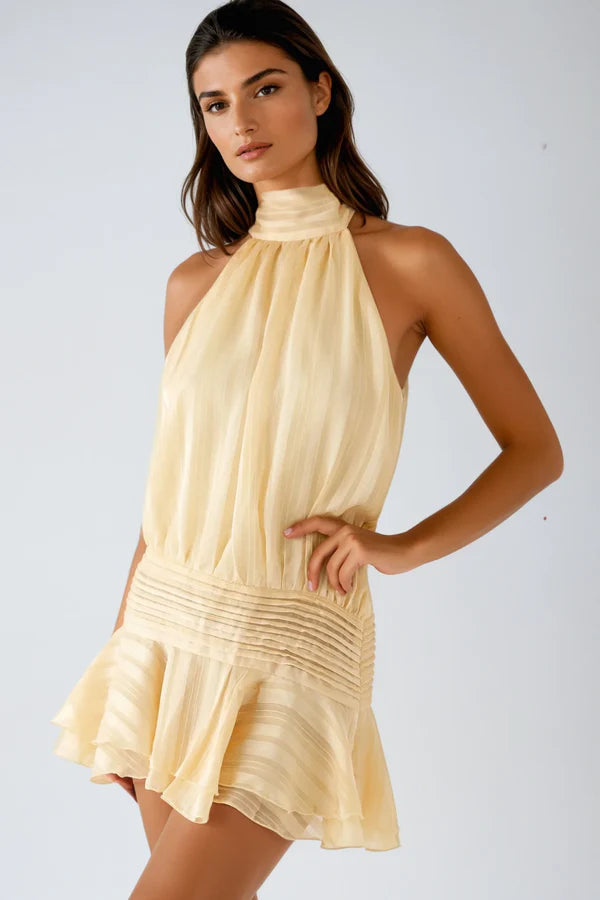 Emily | Chic Ruffled Halter Summer Dress 2