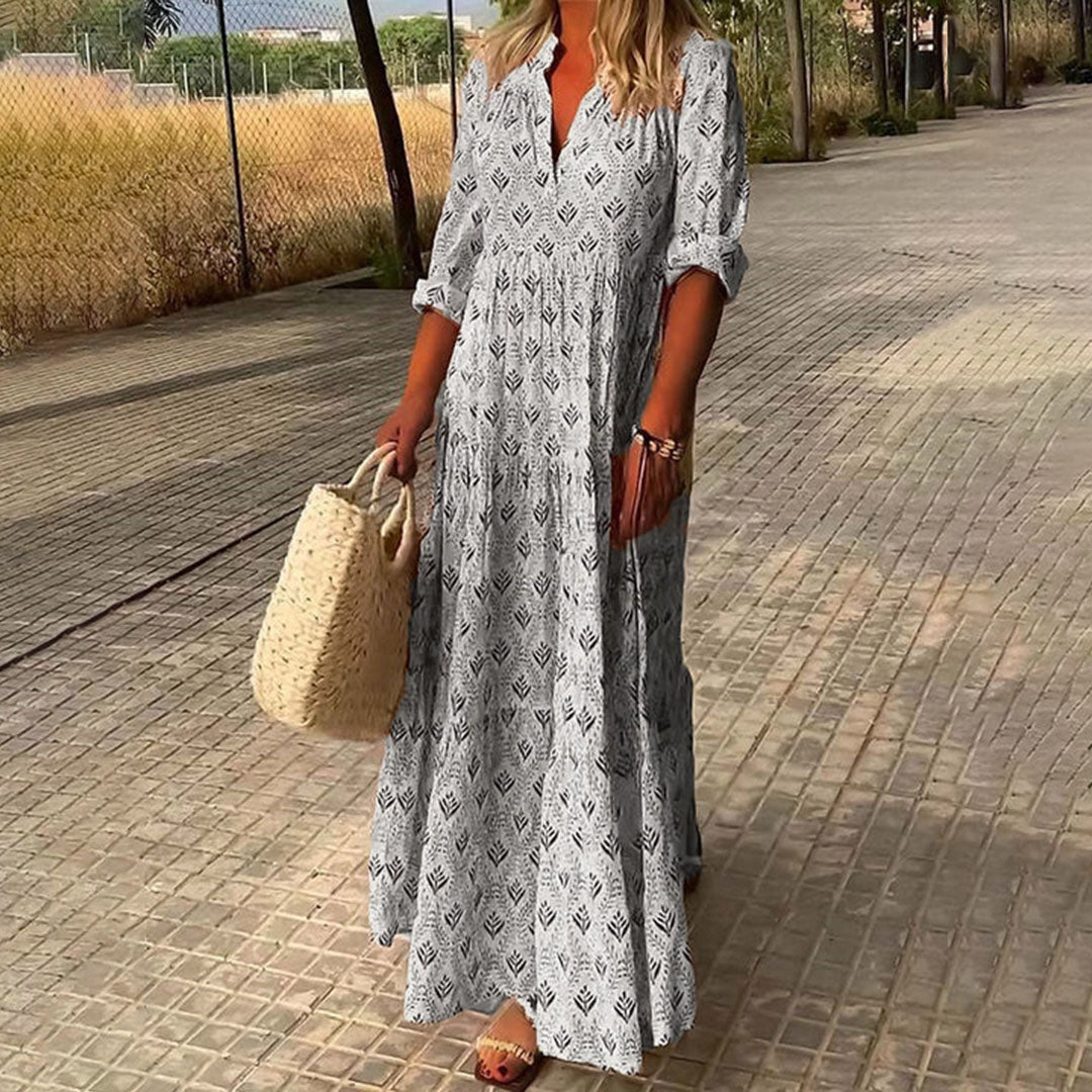 Emma | Elegant Long Sleeve Bohemian Summer Dress 2