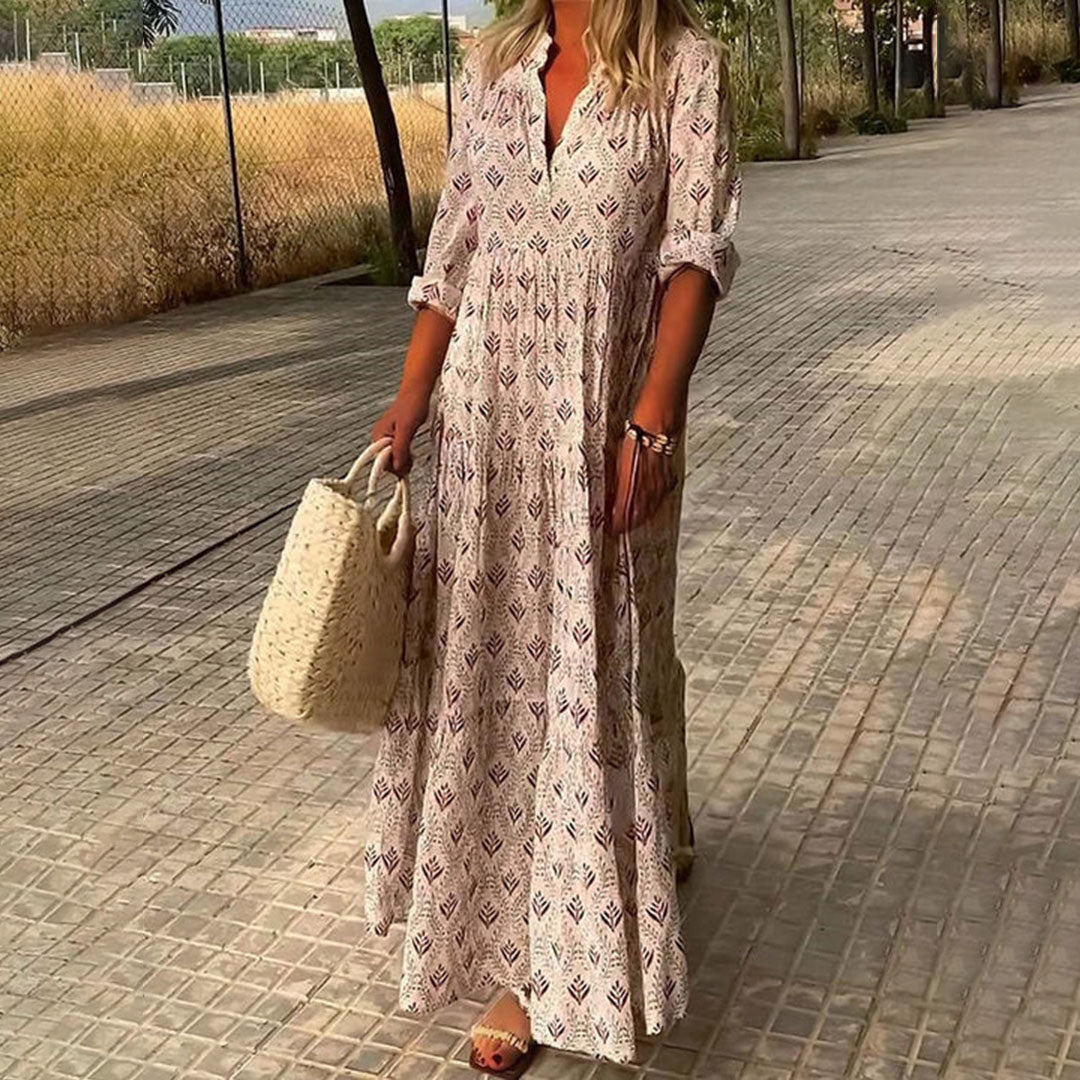 Emma | Elegant Long Sleeve Bohemian Summer Dress 4