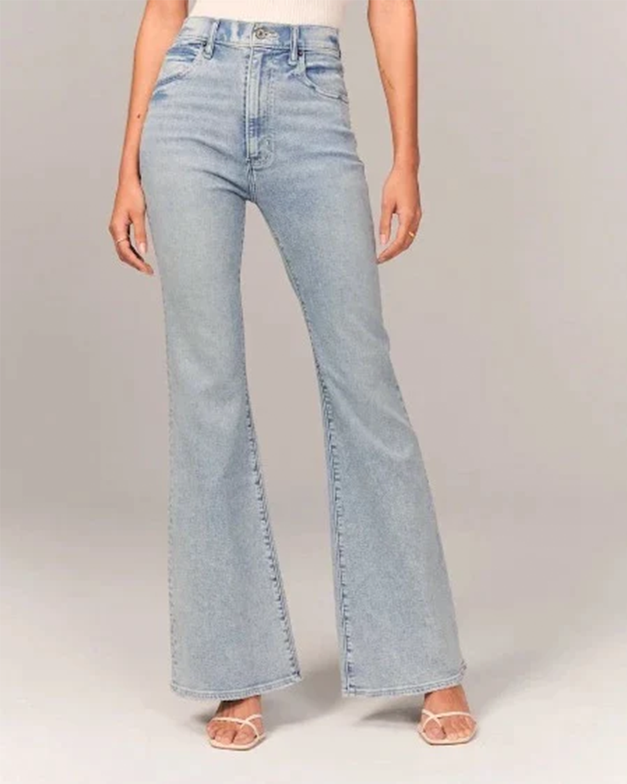 Emma | Stylish High Waisted Flared Denim Jeans 0
