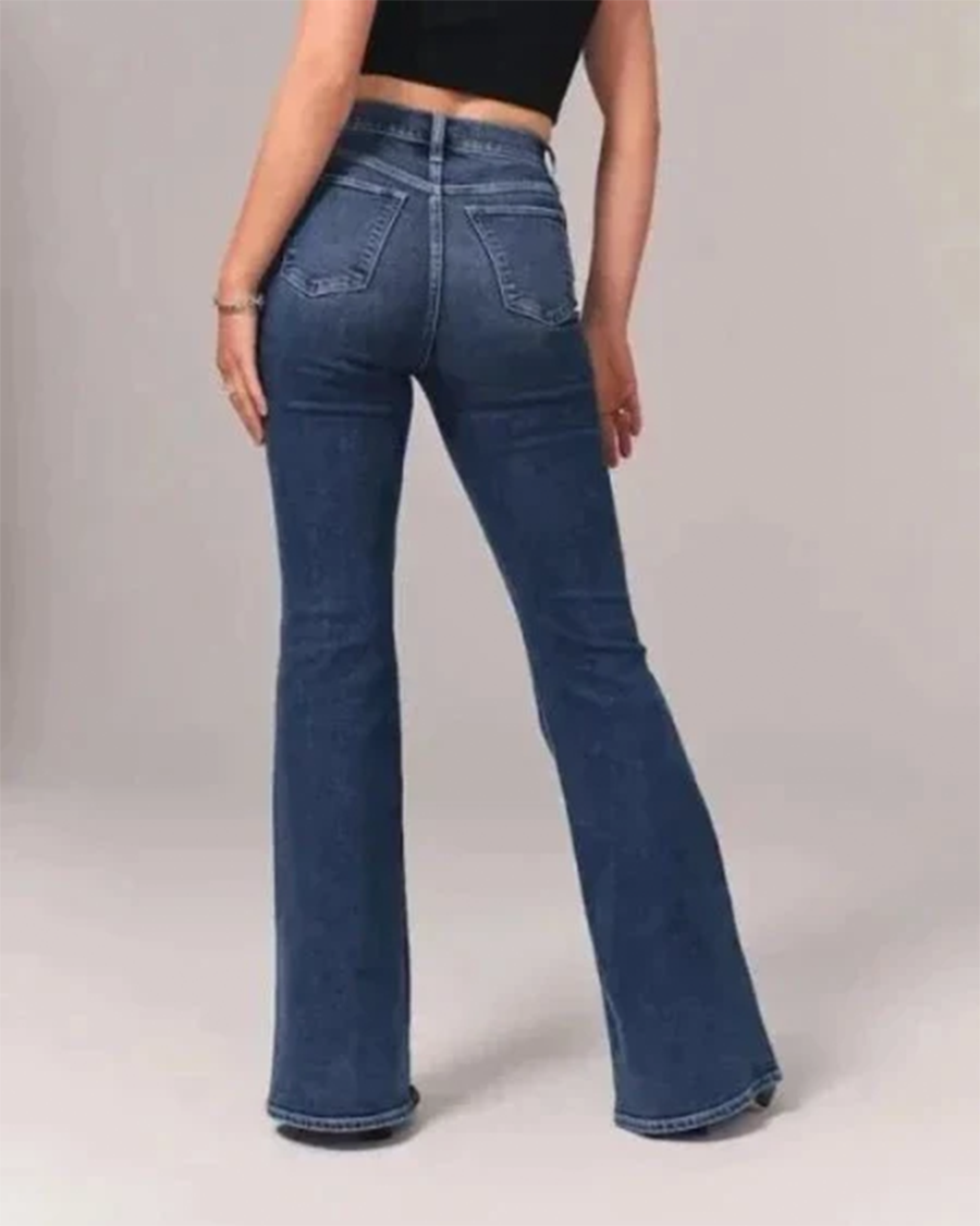 Emma | Stylish High Waisted Flared Denim Jeans 1