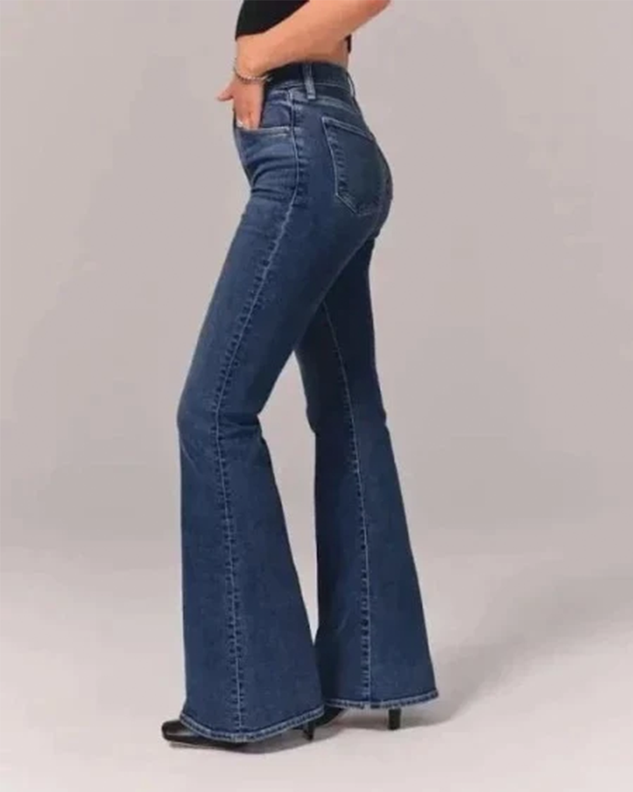 Emma | Stylish High Waisted Flared Denim Jeans 4