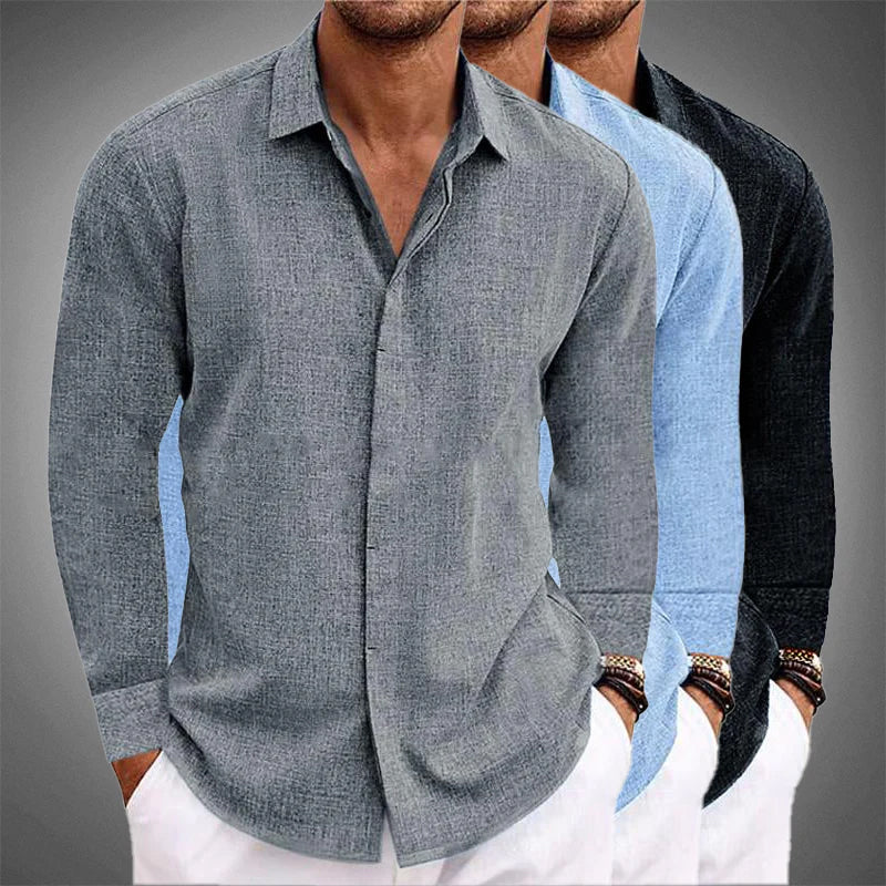 Ethan | Elegant Linen Blend Men's Shirt for Casual and Formal Wear 4