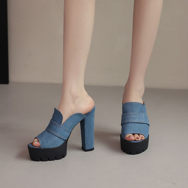Ethan | Modern Raw Denim Heels 6
