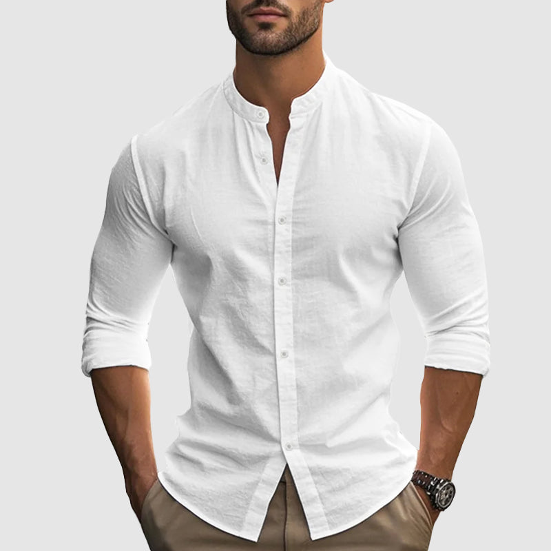 Ethan | Soft Lightweight White Linen Shirt for Men 0