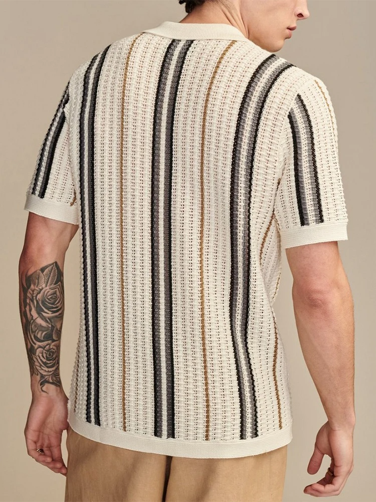 Ethan | Stylish Lightweight Retro Stripe Men's Shirt 2