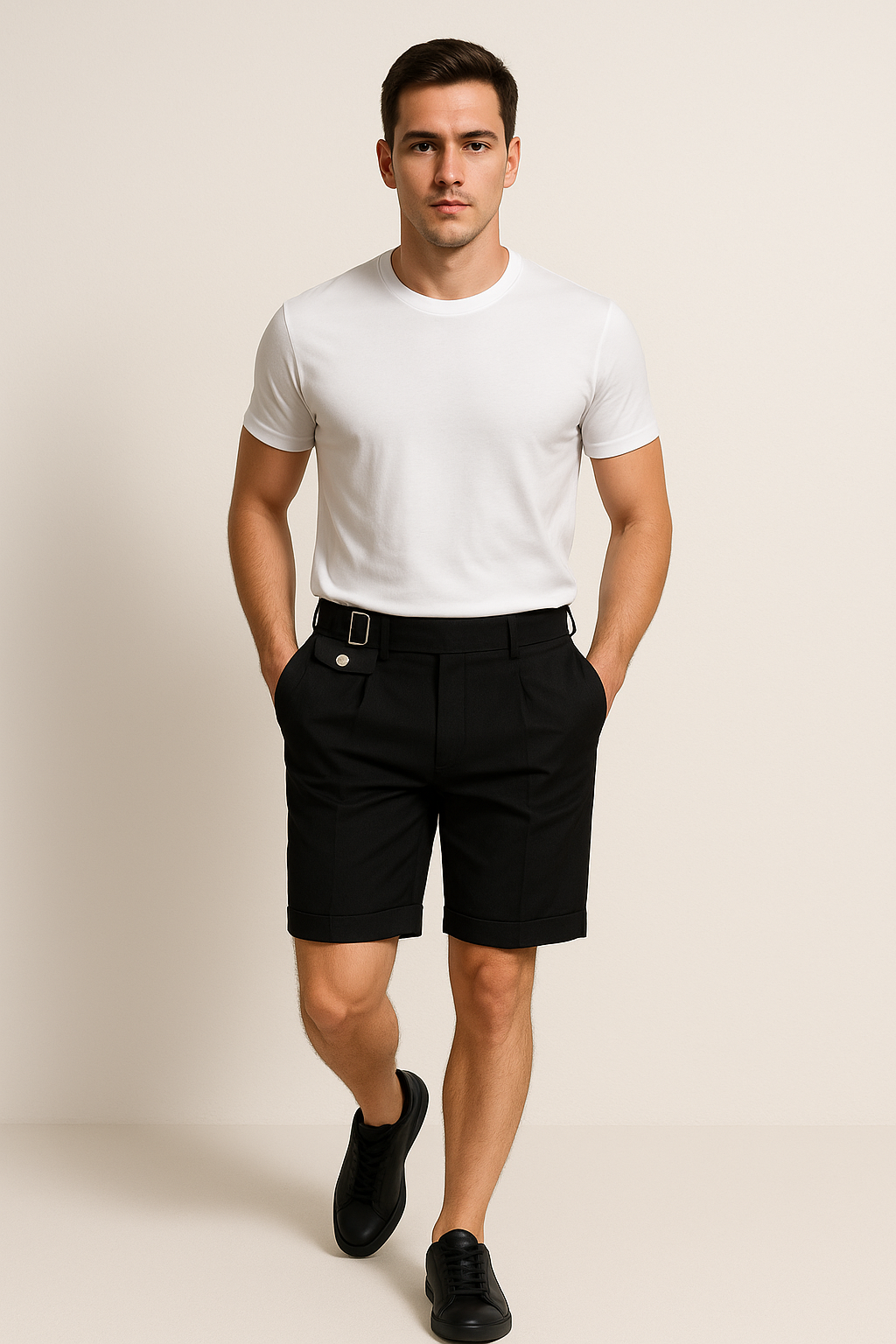 Ethan | Tailored Stylish Pleated Shorts 1