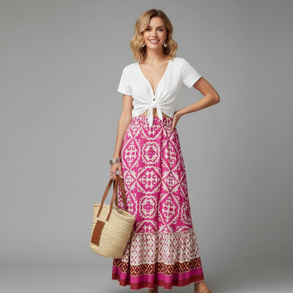 Jane | Women's Maxi Skirt with Ruffled Hem