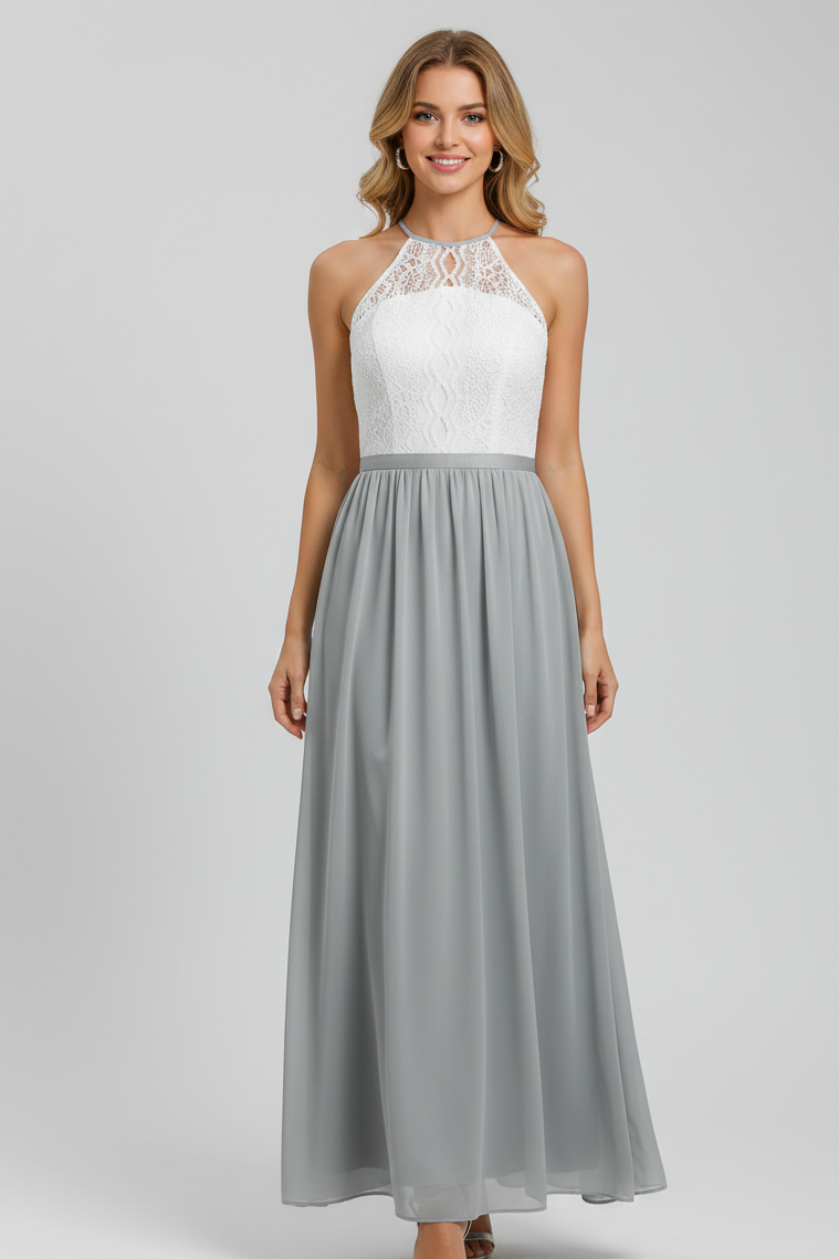 Yolanda | Elegant Halter Wedding Guest Dress
