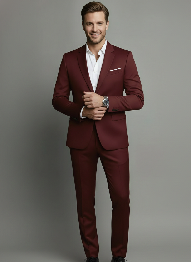 Cristian | Men's Slim Fit Black Suit with Sharp Lapels