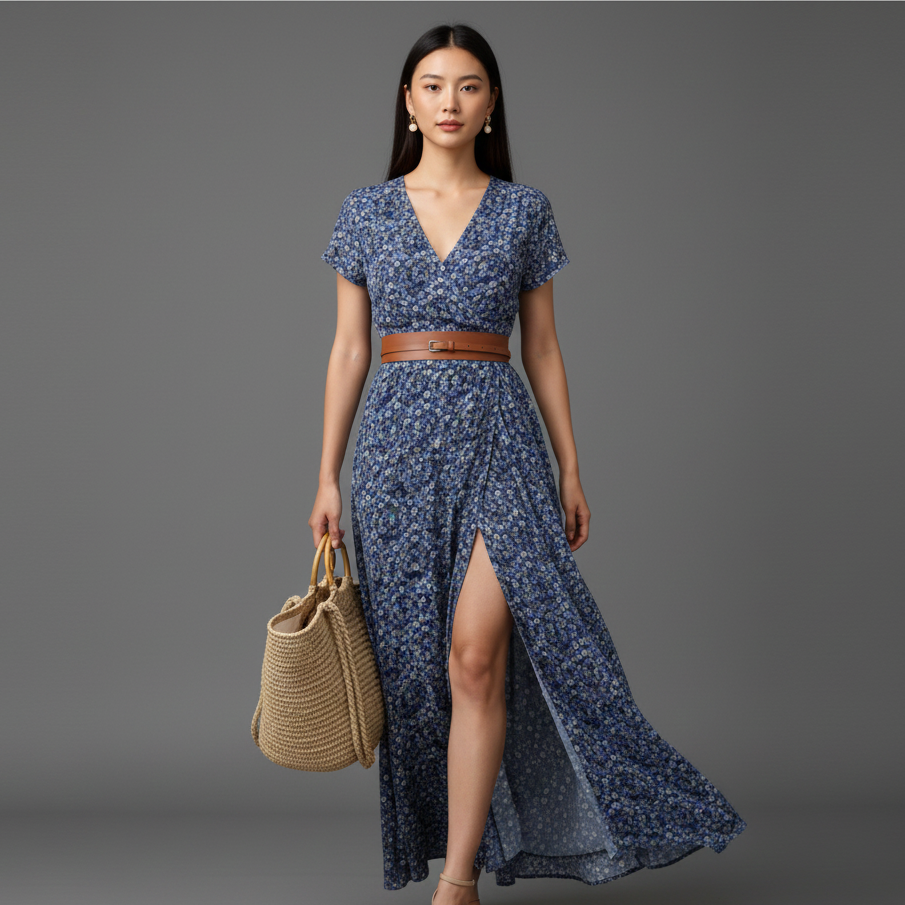 Olivia | Vibrant Floral Summer Maxi Dress