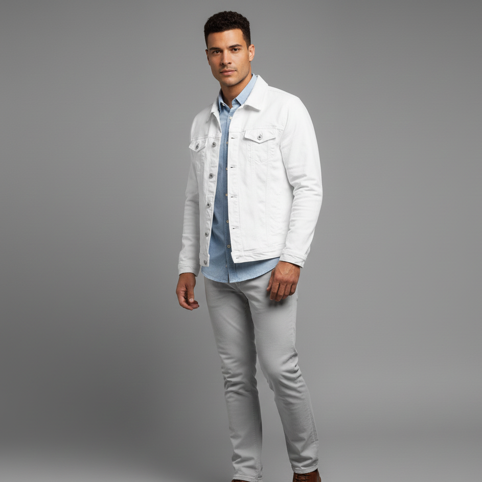 Men’s Button-Down Jacket with Front Pockets