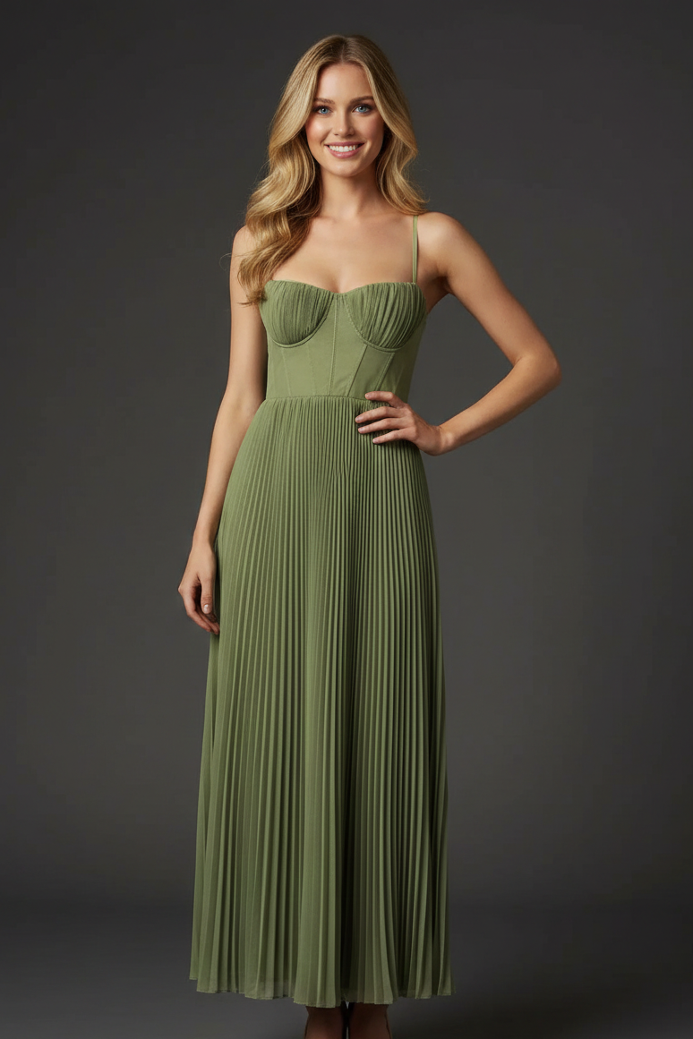 Winnie | White Midi Dress with Flattering Fit & Flare Design