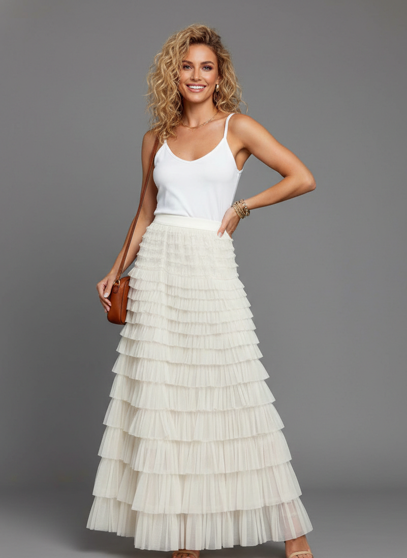 Aimee | Women's Maxi Skirt with High Waist