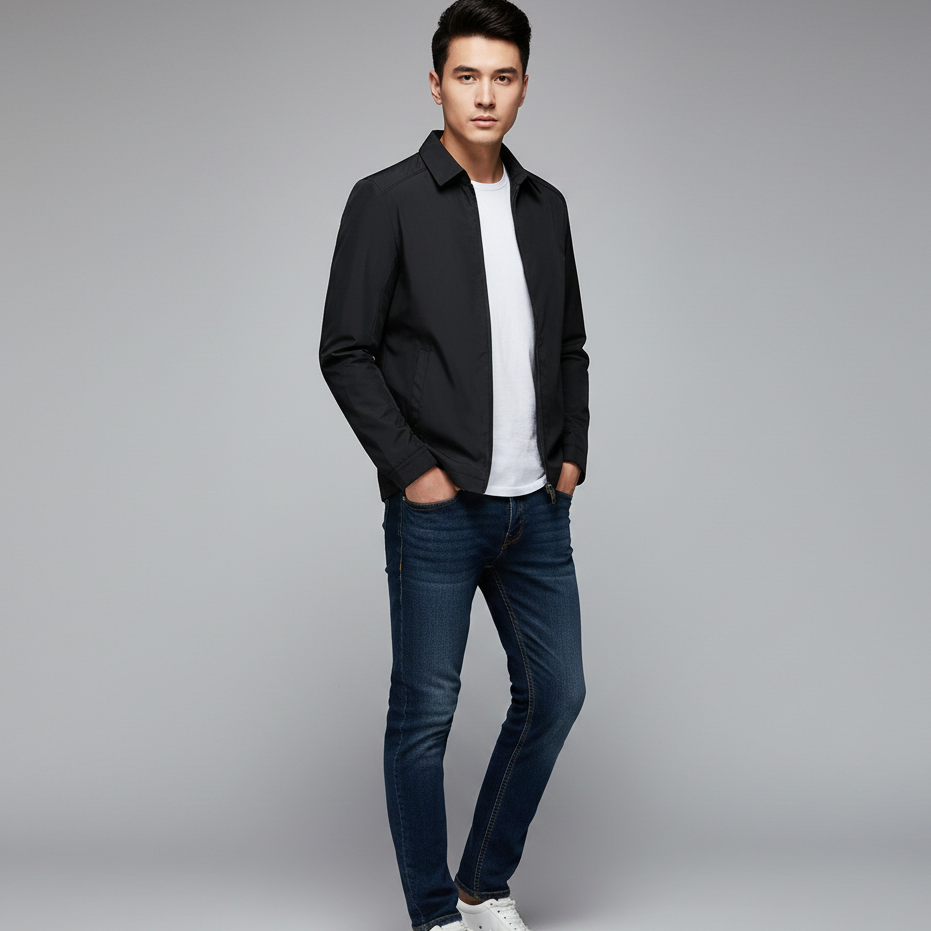 Men’s Hooded Winter Jacket with Weather Protection