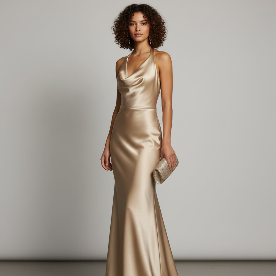 Women’s Halter Backless Maxi Dress