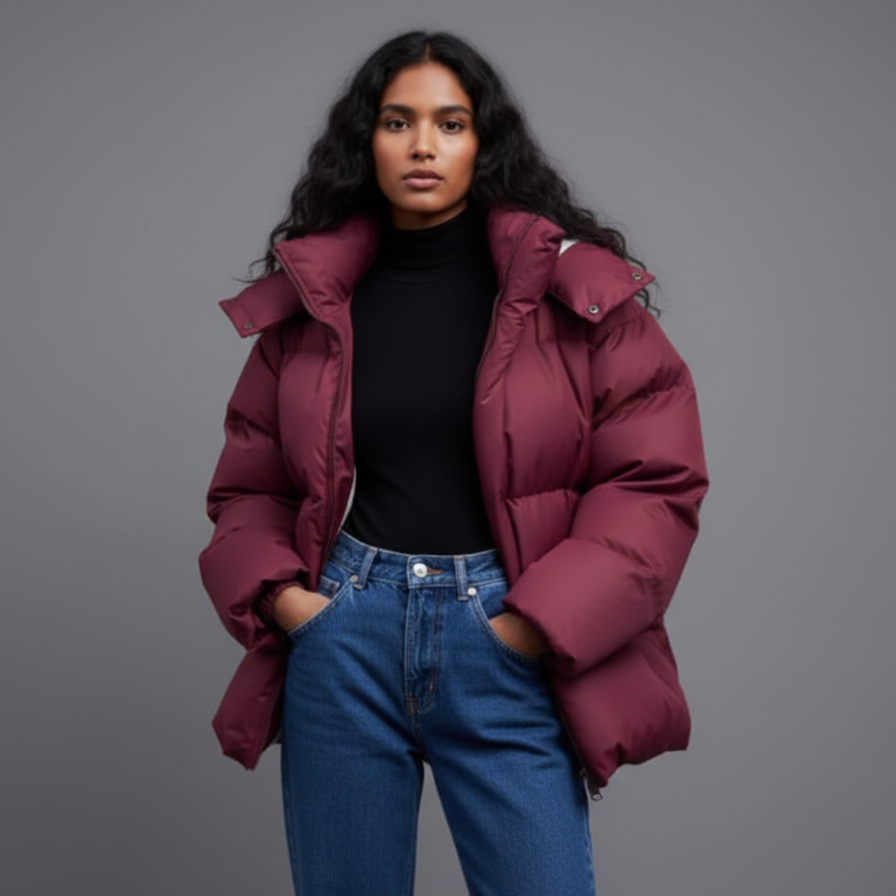 Women’s Short Hooded Puffer Jacket Helena Style