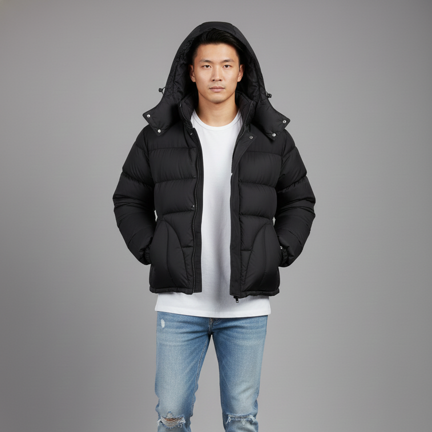 Men’s Niko Hooded Long Puffer Parka Jacket